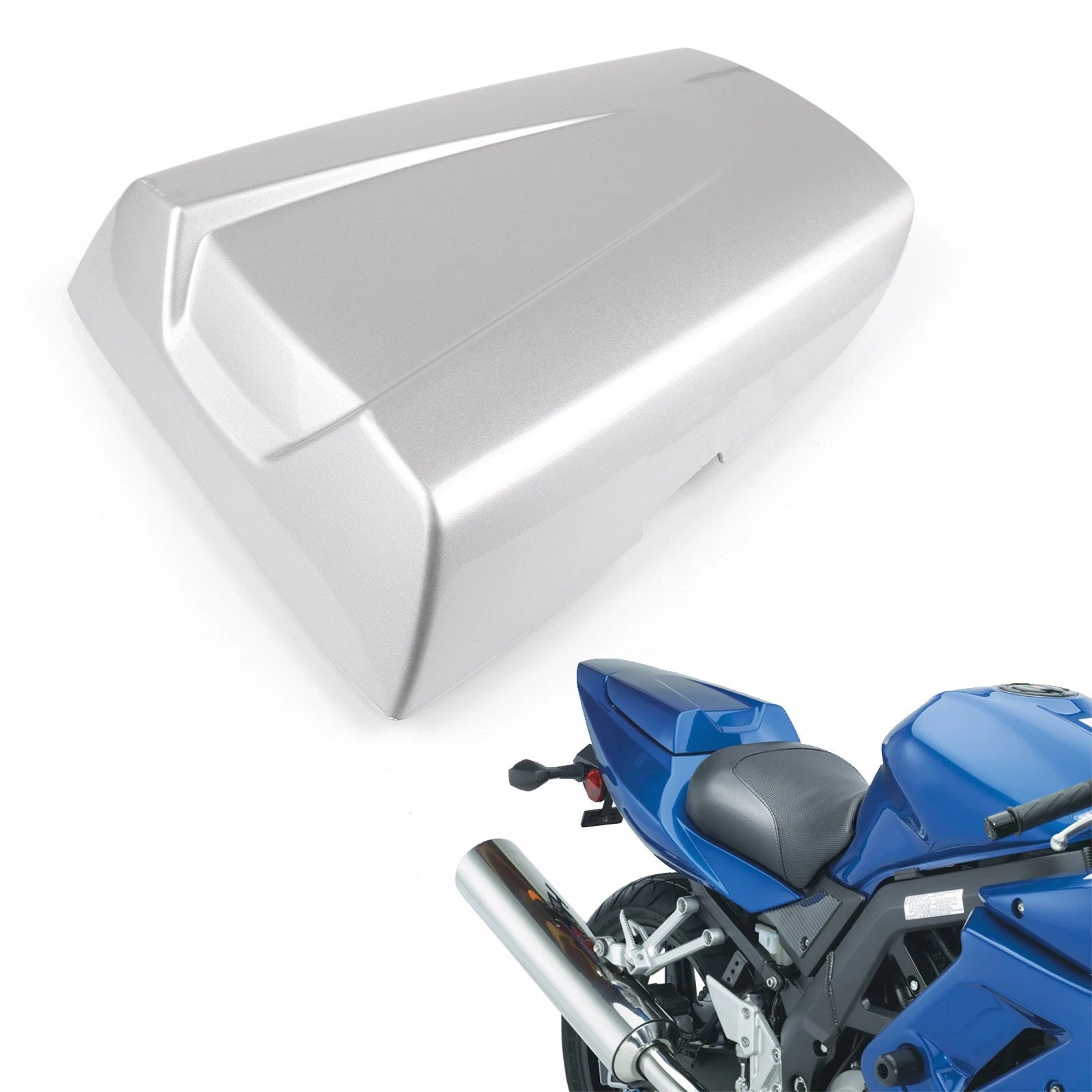 Rear Pillion Passenger Seat Cover Cowl for Suzuki SV650 SV1000 (2003–2013) Silver