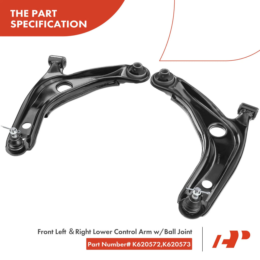 Front Lower Control Arm w/Ball Joint & Sway Bar Link for Toyota Yaris (2012–2020)