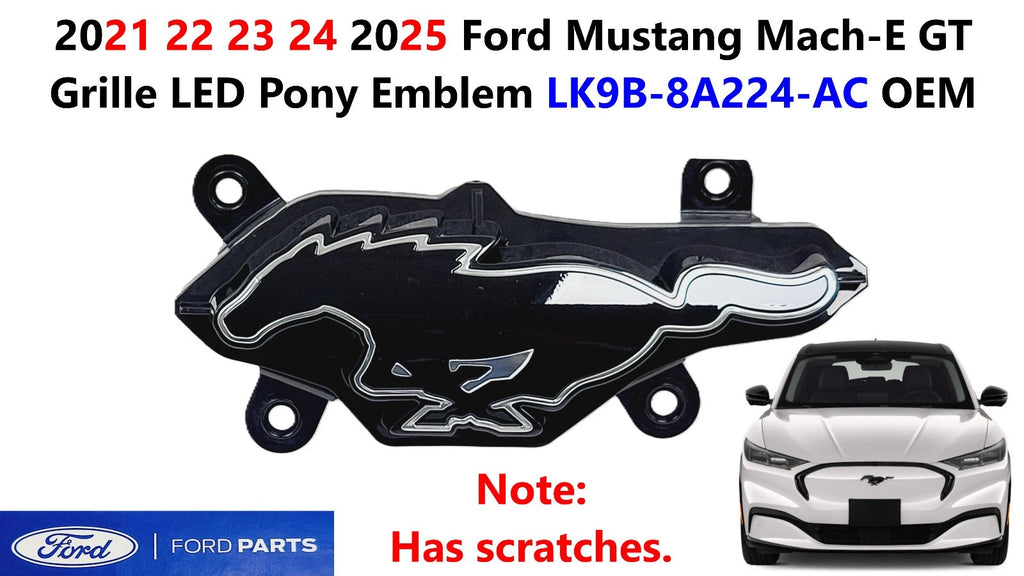 LED Pony Emblem Grille for Ford Mustang Mach-E GT (2021–2025) LK9B-8A224-AC