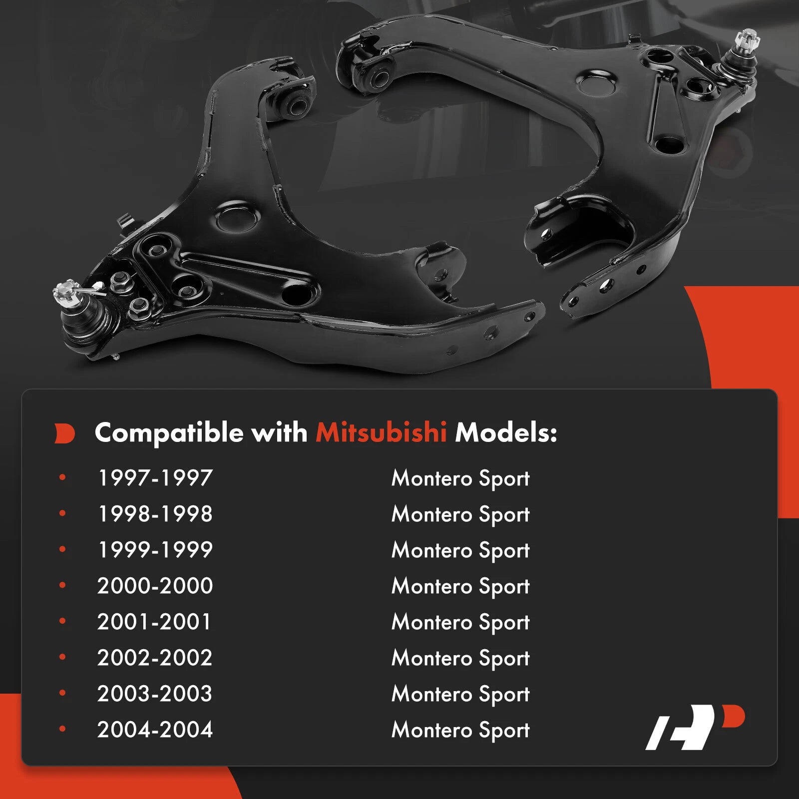 2X Front Lower Control Arm with Ball Joint for Mitsubishi