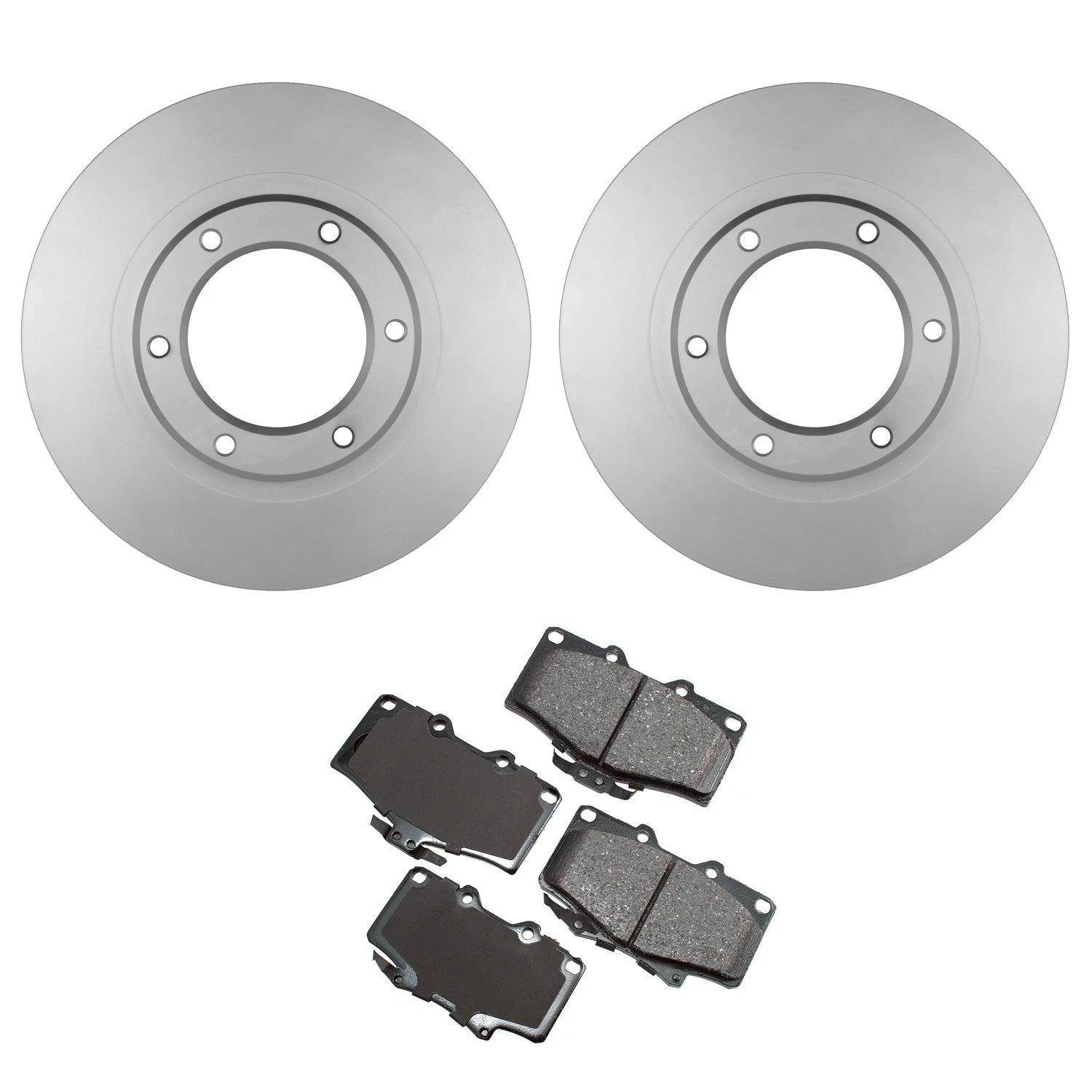 Set of 2 Bosch QuietCast Front Rotors & Akebono ProACT Pads for LX450 (1996–1997)