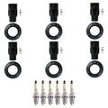 Set of 6 NGK G-Power Platinum Spark Plugs & Coil Boots for ES330 Highlander (2004–2006)