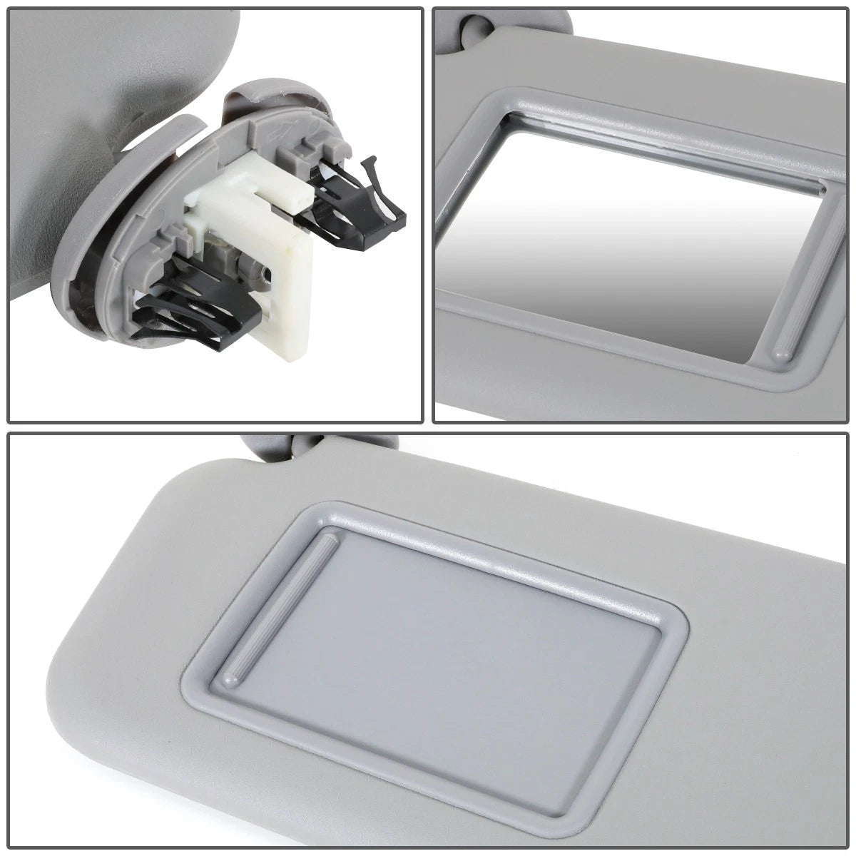 Left Driver Side Sun Visor for Toyota RAV4 (2006–2012) - Grey