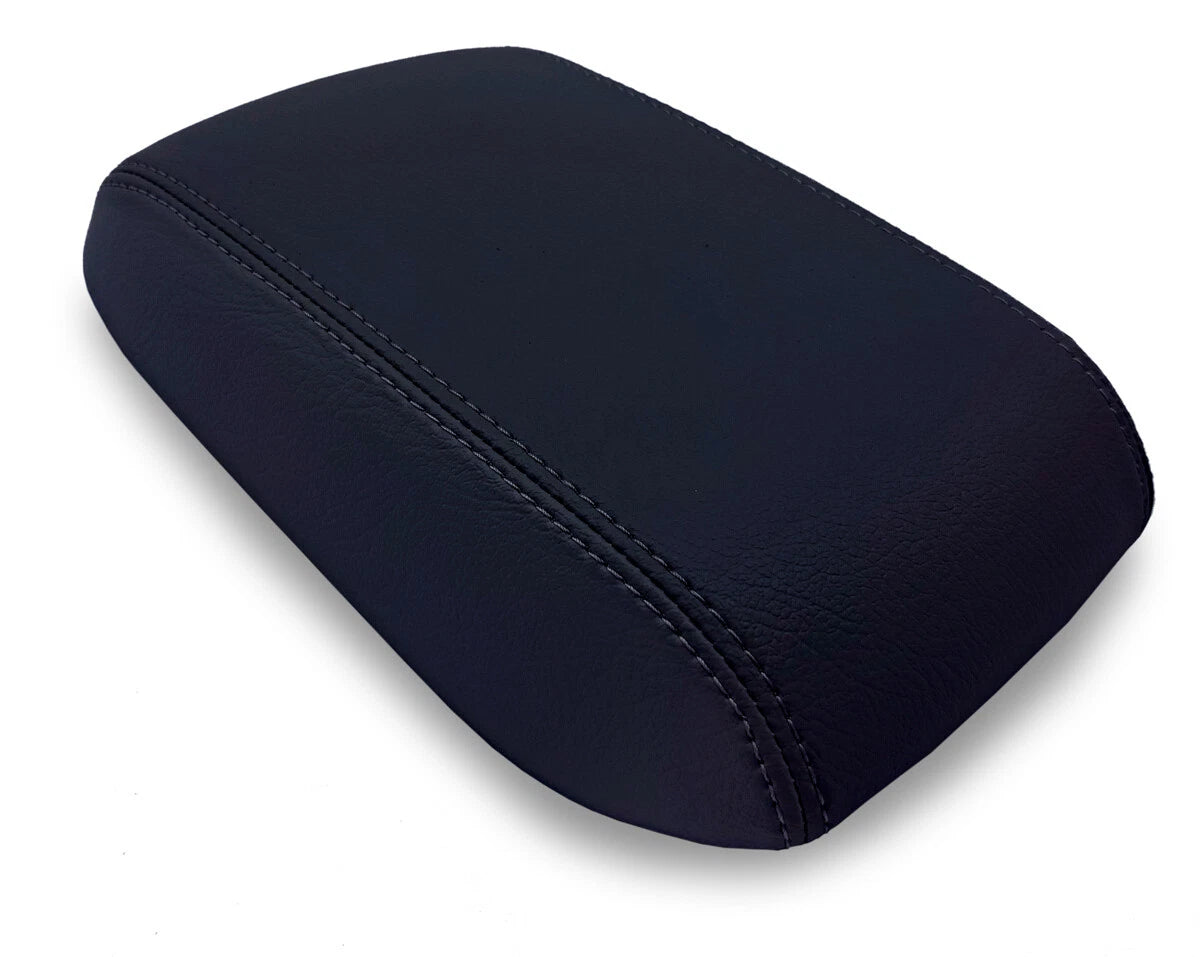 Center Console Lid Armrest Cover for Subaru Forester (2009–2018) Black PVC Leather
