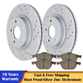 Set of 2 Front Brake Disc Rotors and Pads for Ford Focus C-Max (2003–2011)