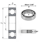 Deep Groove Ball Bearing 40x68x15mm for Scooter Skateboard (6008)
