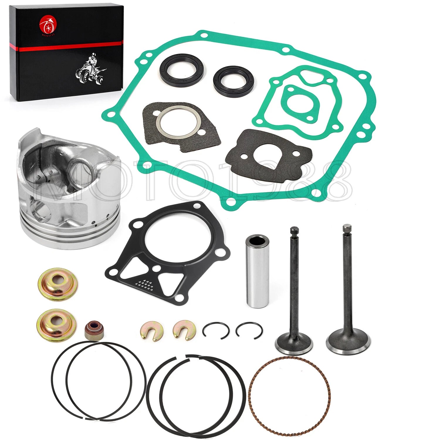 Piston Gasket Valve Rebuild Kit for Yamaha Golf Cart (1989-1996)