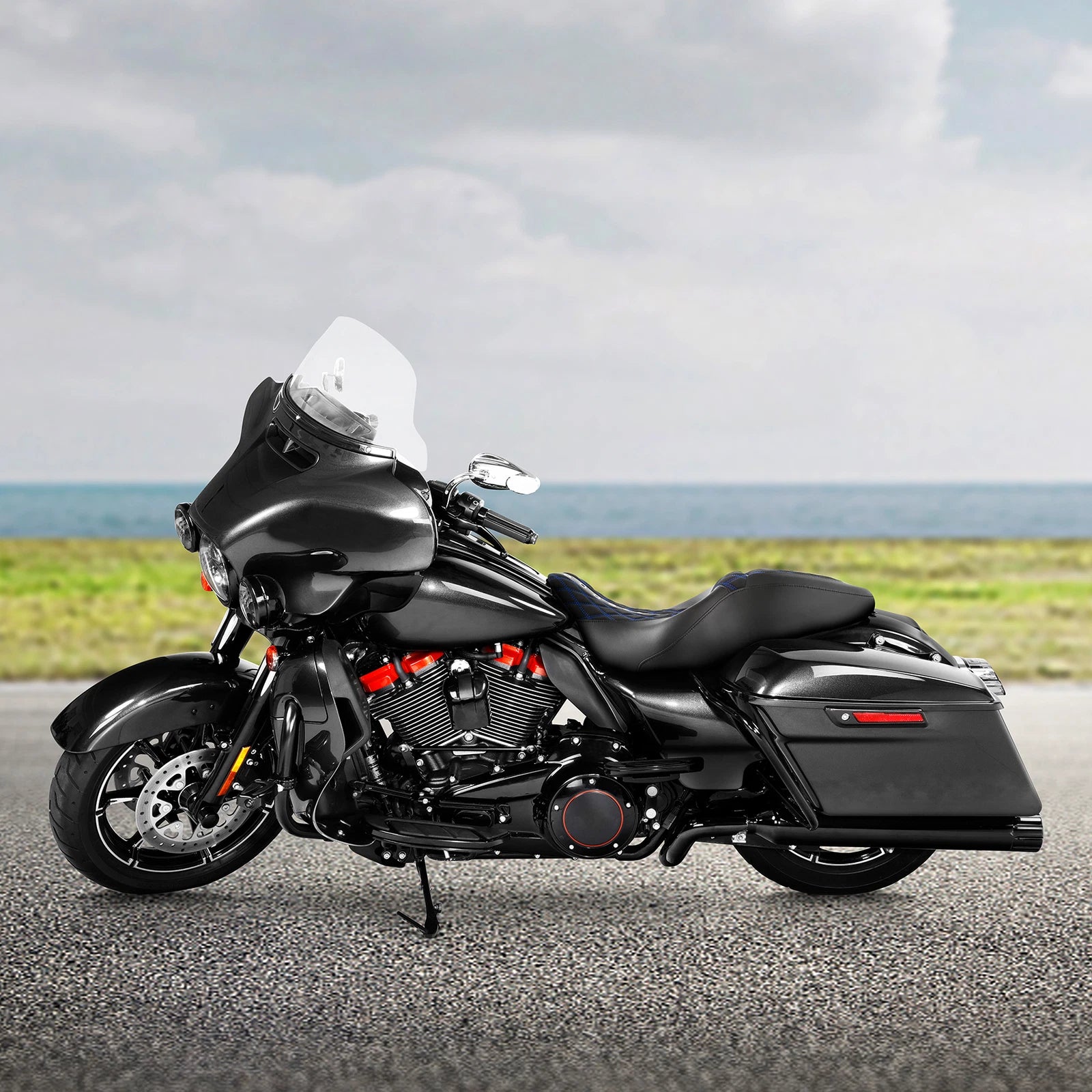 2X Up Seat for Harley Touring Road King Road Glide (2009–2023)