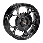 Set of 2 Front & Rear Wheel Rims 3.0x12" Black for Vespa Sprint Primavera (50-150)