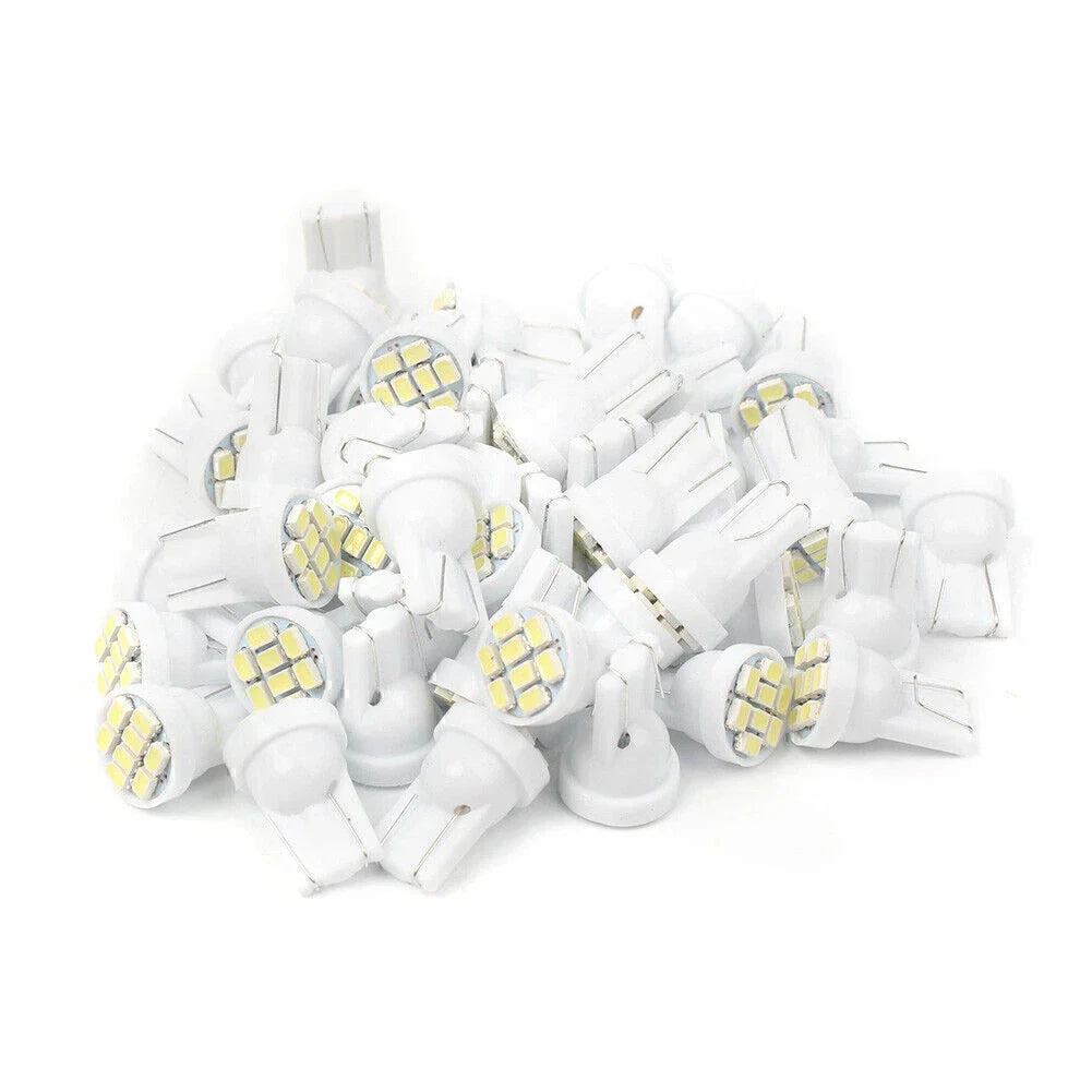 50 x T10 8SMD LED Interior Light Bulbs Super White