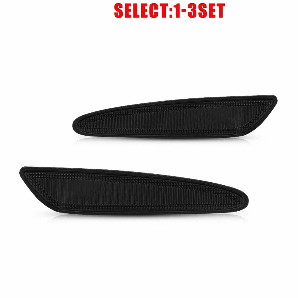 Set of 2 Smoked Front Bumper Side Marker Lights for Mercedes W211 (2003–2006)