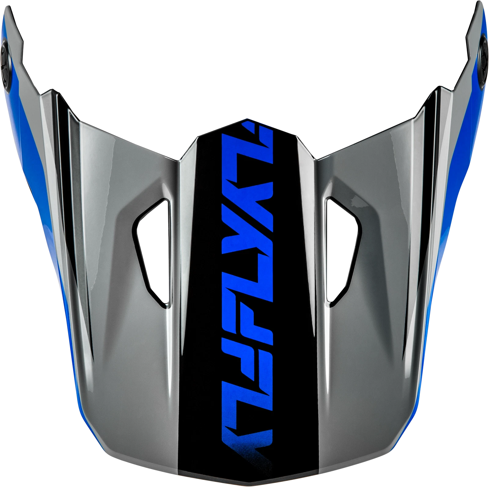Visor for Fly Racing Kinetic Crest XL/2X Offroad Helmets (Grey/Black/Blue)