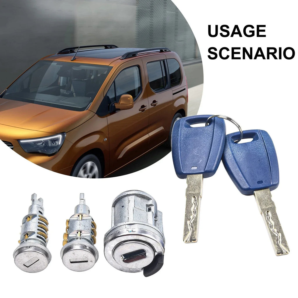 Ignition Lock Set for Fiat and Vauxhall