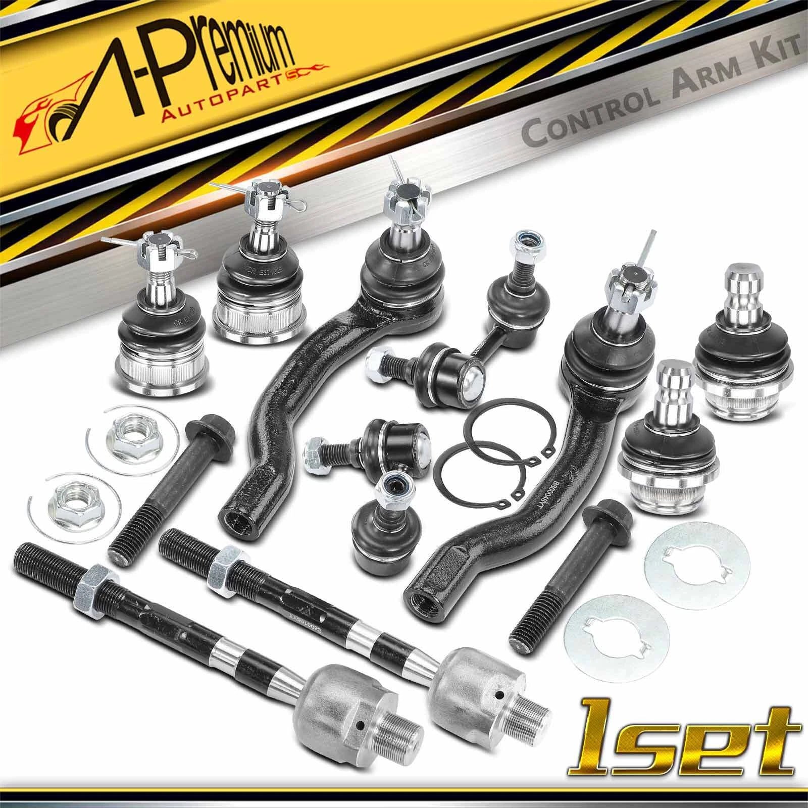 10x Front Ball Joints & Tie Rods for Nissan Pathfinder (2005–2012)