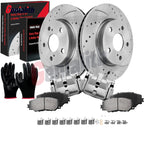 Front Drilled Disc Rotors Calipers Brake Pad for Toyota RAV4 (2006–2018)
