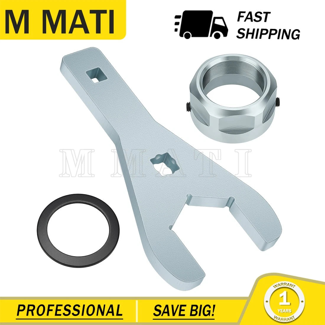 Set of 2 Rear Axle Lock Nuts & 46mm Wrench Tool for Yamaha YFZ450 (2007–2013)