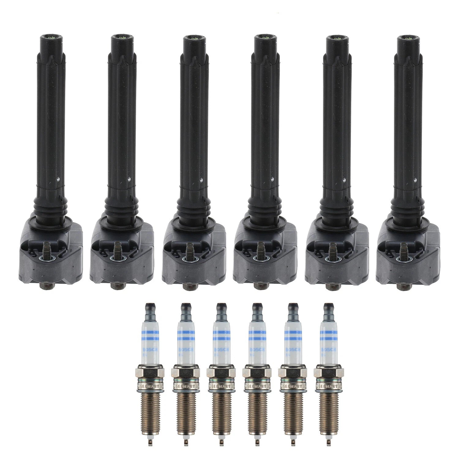 Set of 6 Ignition Coils & Iridium Spark Plugs for Dodge Durango (2016–2017)