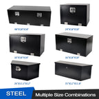 Set of 2 Steel Pickup Truck Tool Boxes for Universal Fit (24"-36")