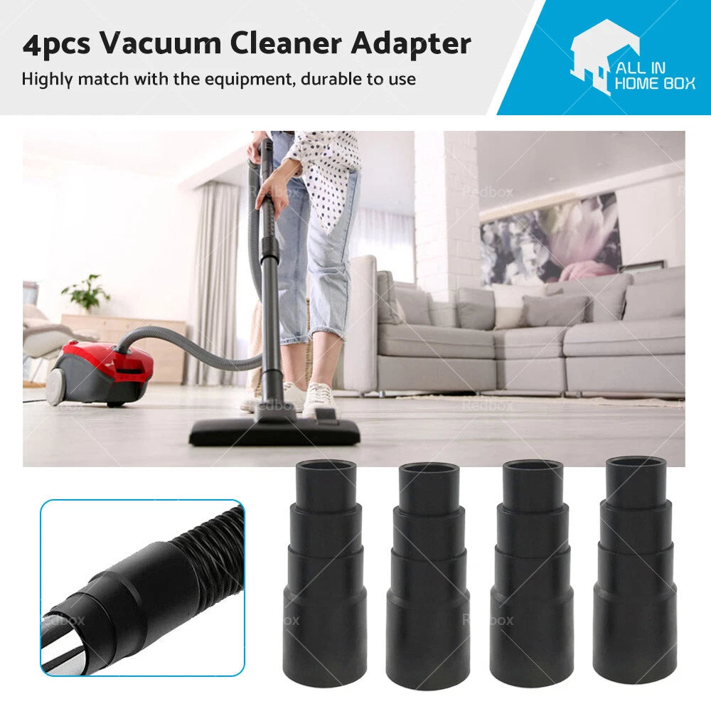 Set of 4 Vacuum Cleaner Power Tool Dust Extractor Hose Adapters