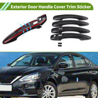 Exterior Door Handle Cover Trim for Nissan Sentra (2020–2025) Carbon Fiber Black