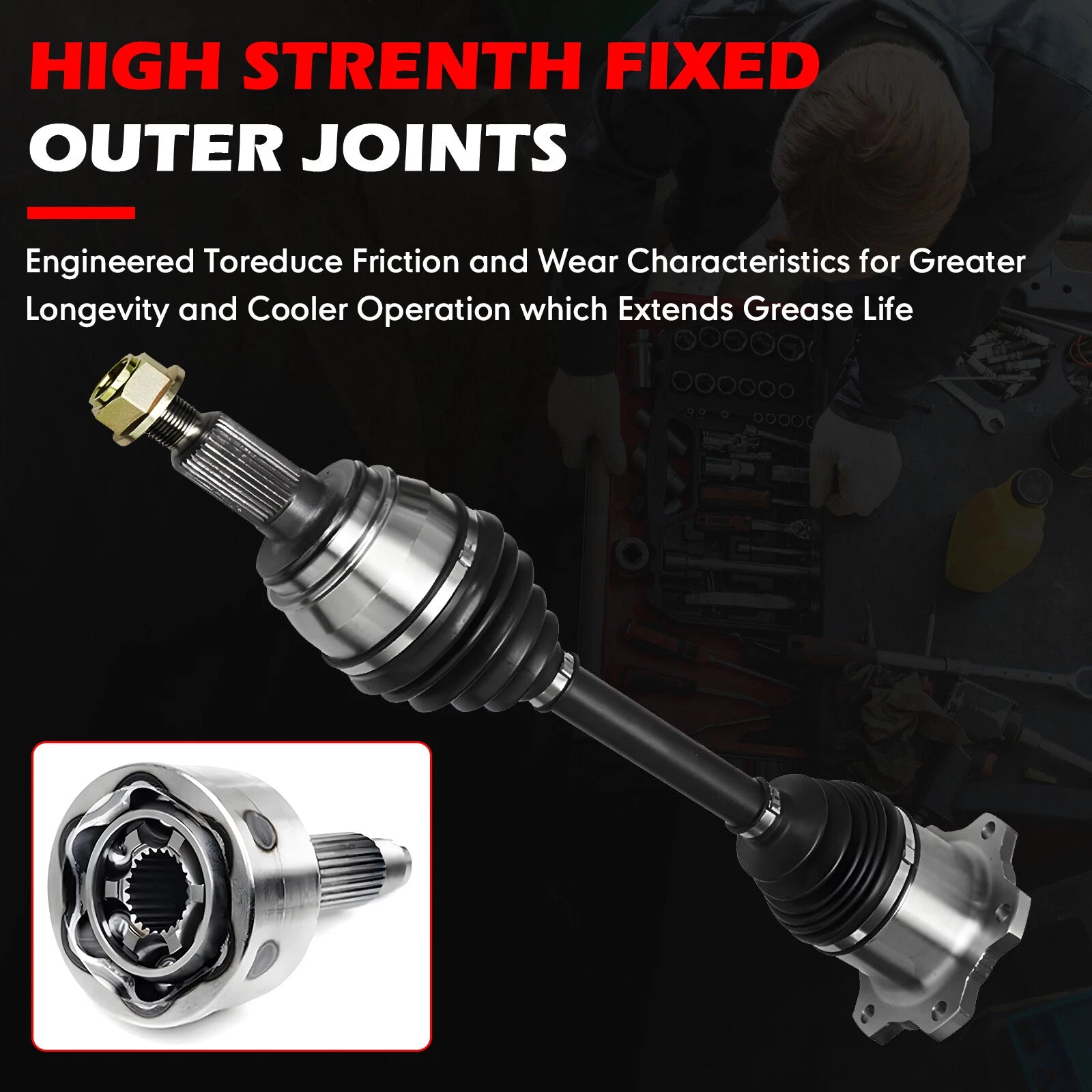 Set of 2 CV Axle Shafts for Chevy GMC Silverado Sierra 1500 (2007–2014)