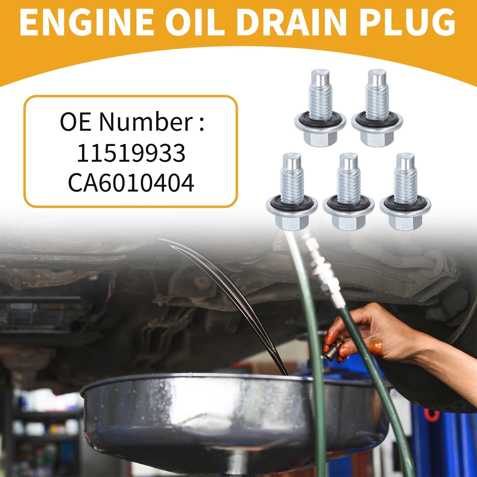 5 Pcs Oil Drain Plug Pan Thread Repair No.11519933 for Buick 