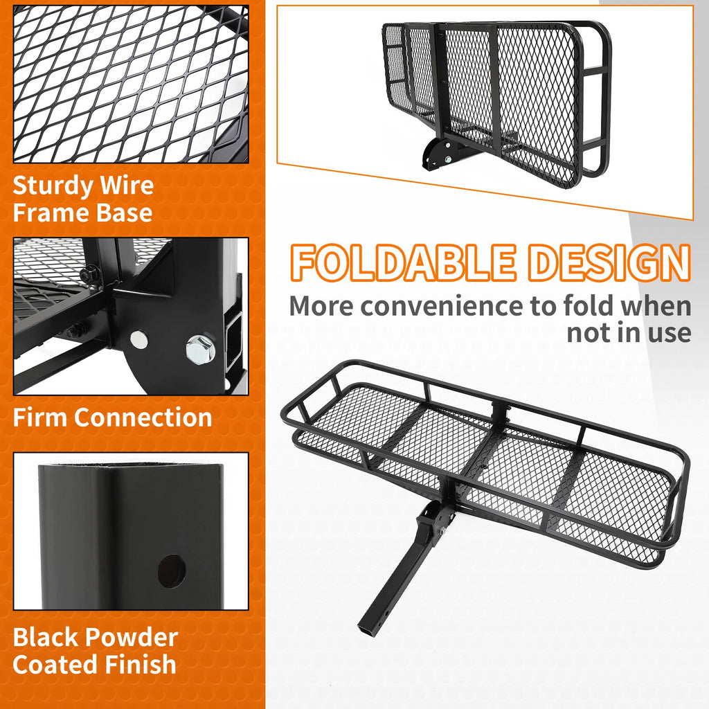 2" Hitch Cargo Carrier for SUV (Foldable, 650 lbs Capacity)