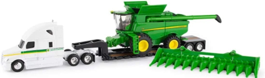 ERTL Lowboy Trailer for John Deere S780 Combine & Freightliner Semi (1/64)