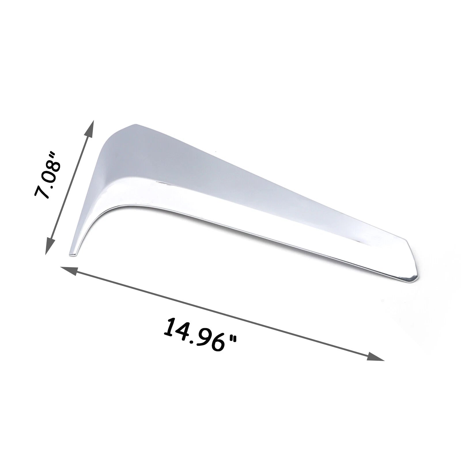 Chrome Rear Window Side Spoiler Wing Cover Trims for Toyota Highlander (2014-2019)