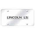 Chrome Name on Chrome License Plate - Officially Licensed for Lincoln LS