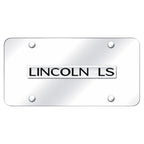 Chrome Name on Chrome License Plate - Officially Licensed for Lincoln LS