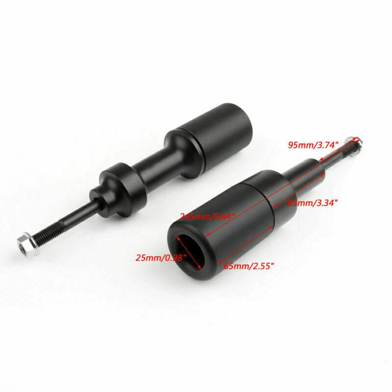 Frame Sliders Crash Protector for Kawasaki Z1000 (2003–2006) No Cut Black