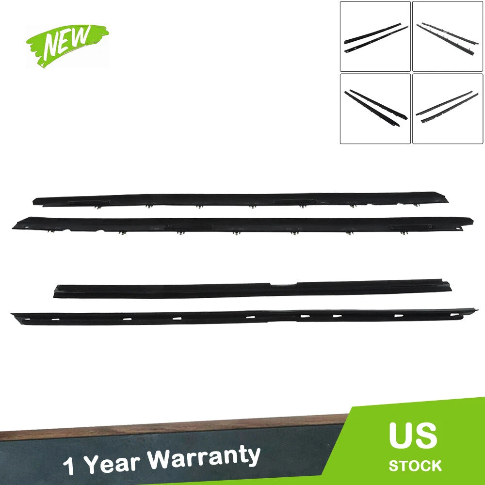 Set of 4 Window Sweep Weatherstrip Felt Seal Kit for Chevy Corvette (1990–1996)