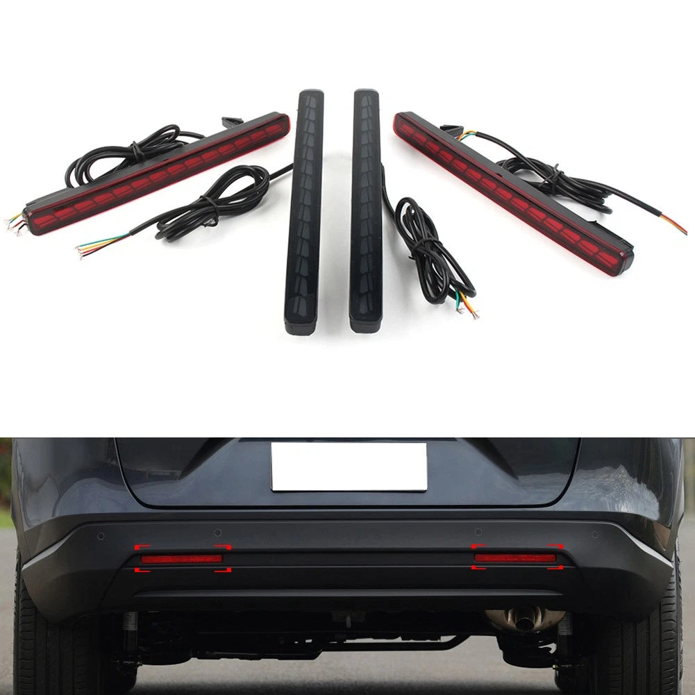 2X Rear Bumper Fog Lamp Brake Light Dynamic Turn Signal for Honda HR-V (2016–2021)