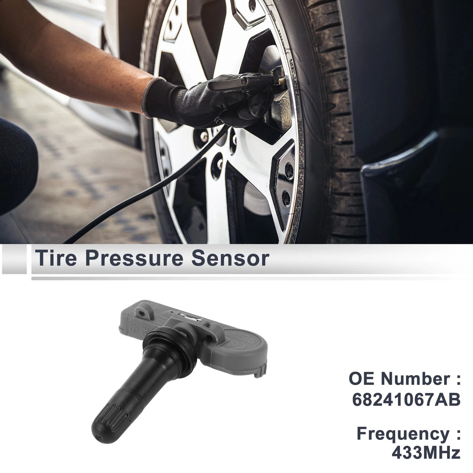Tire Pressure Sensor for Dodge Charger (2011–2014) No.68241067AB 433MHz