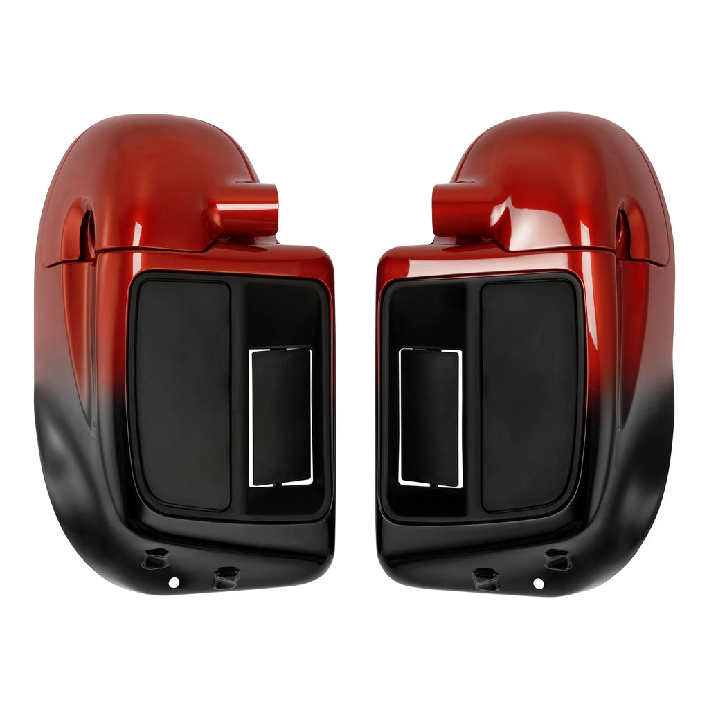 Lower Vented Fairings for Harley Road Glide (2014–2023) - Sunset Orange/Black