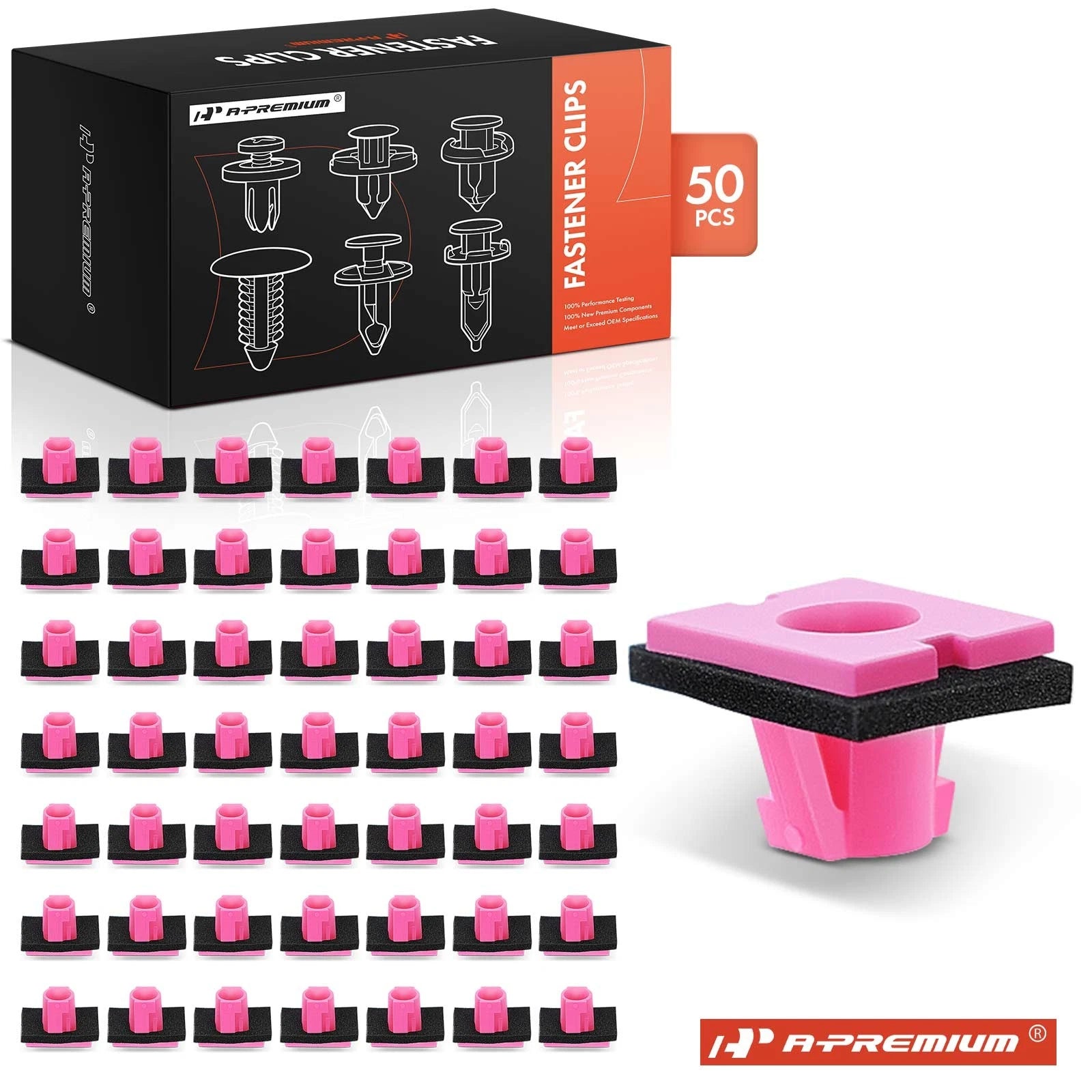 50x Nylon Garnish Moulding Clips with Sealer for Hyundai