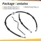 Front Brake Hose Lines w/ Pipe Kit for Honda Sportrax 250 TRX250EX (2001–2005)