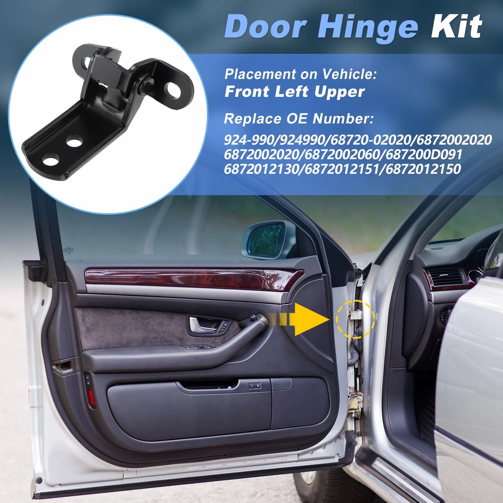 Upper Door Hinge Assembly for Toyota 4Runner Camry Tacoma Corolla  68710-02020