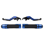 Folding Extendable Brake Clutch Levers for Kawasaki Z1000 (2010–2023) - Blue