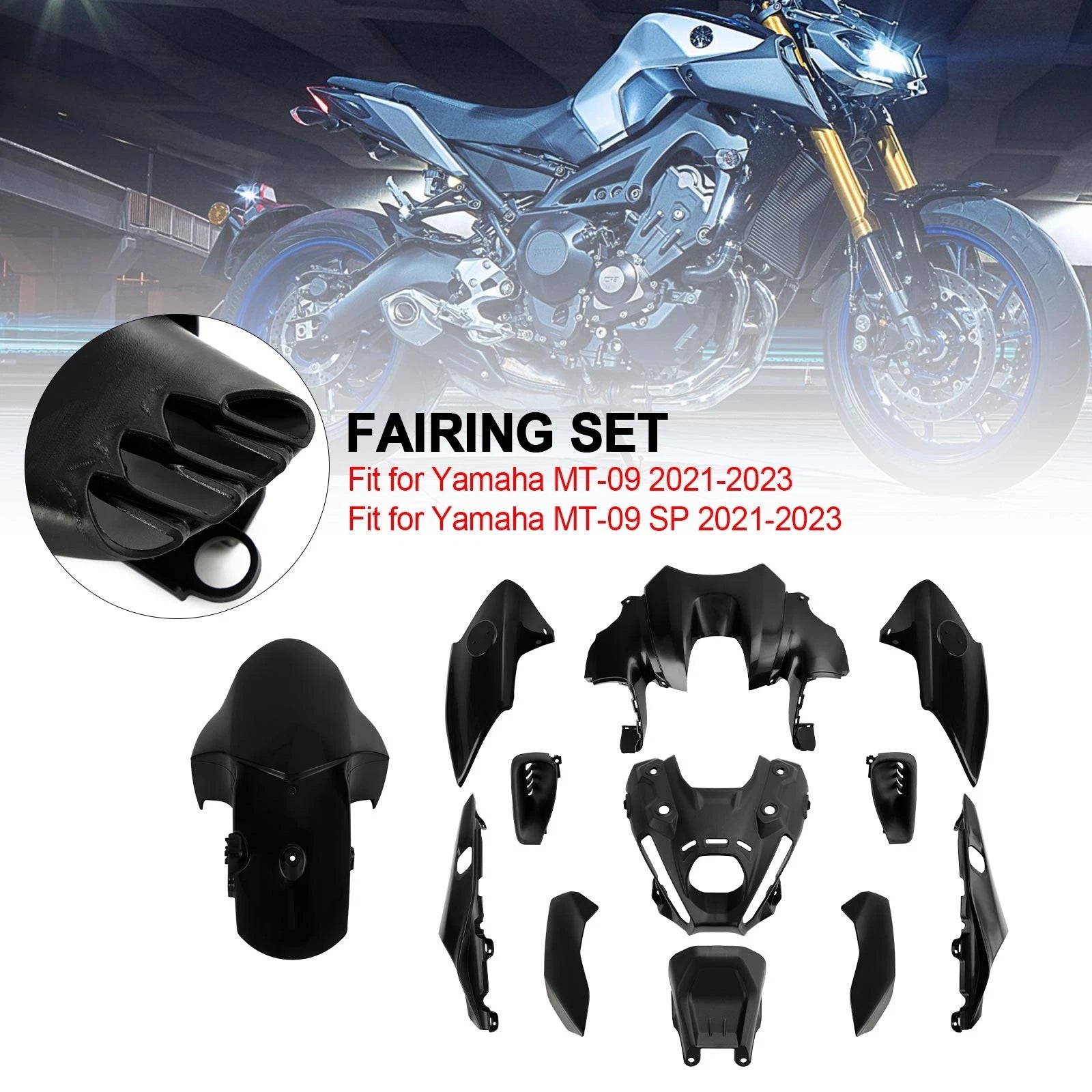 Bodywork Fairing Injection for Yamaha MT-09 / MT-09 SP (2021–2023)