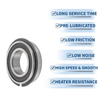 Deep Groove Ball Bearing 25x47x12mm for Scooter Skateboard (6005NR2RS)