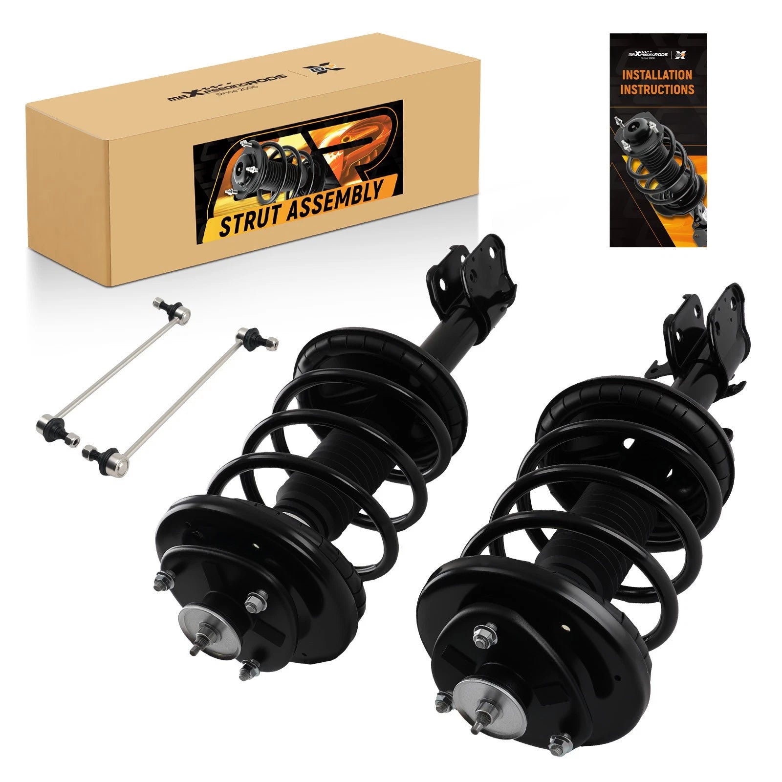 Front Struts w/ Coil Spring Assembly Sway Bars Kit for Honda Odyssey (1999–2004)