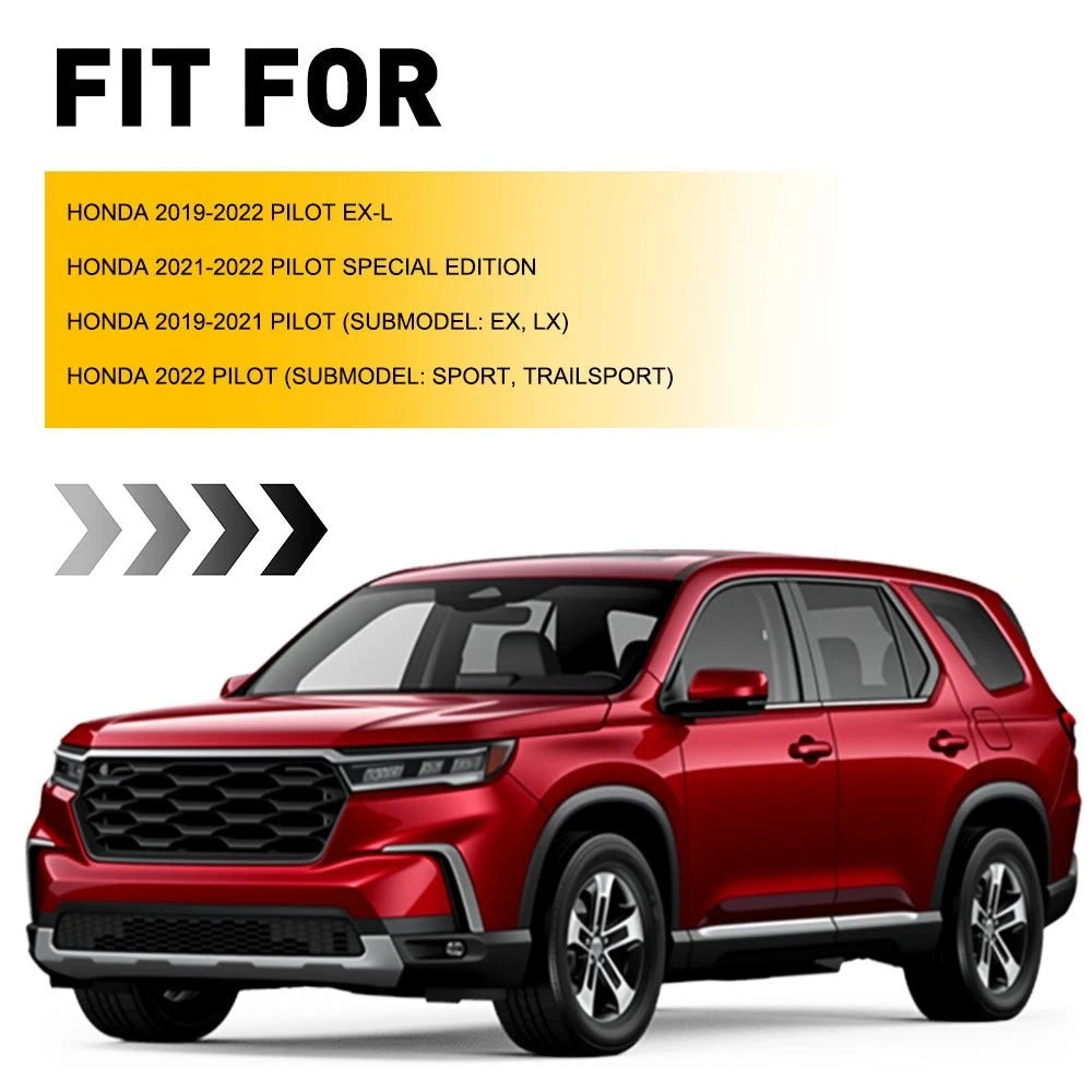 2X Front Bumper Trim for Honda Pilot (2019–2022) Black