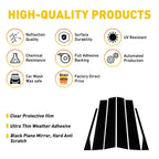Car Door Pillar Post Trim Gloss Black for Volkswagen Jetta Sedan (2006–2010)