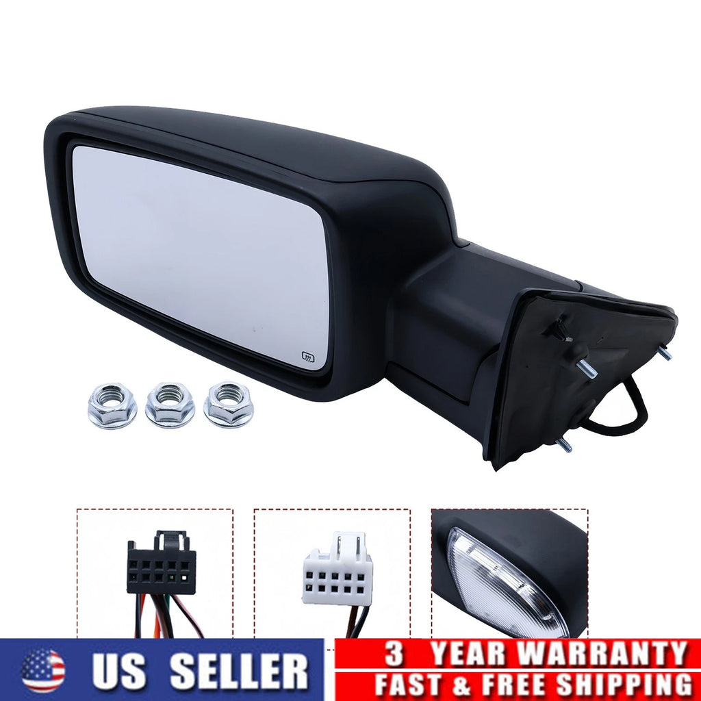 Left Manual Fold Side Mirror for Dodge Ram 1500 2500 3500 4500 5500 (2013–2018)