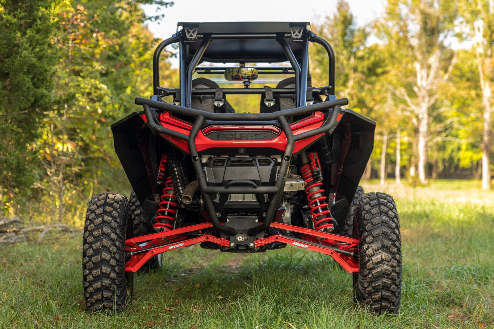 SuperATV Rear Bumper for RZR XP Turbo S (2018+) - Wrinkle Black