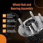 2X Wheel Hub Bearing Assembly for Chevy Cruze (2011–2016) 512446 Rear 5 Bolt