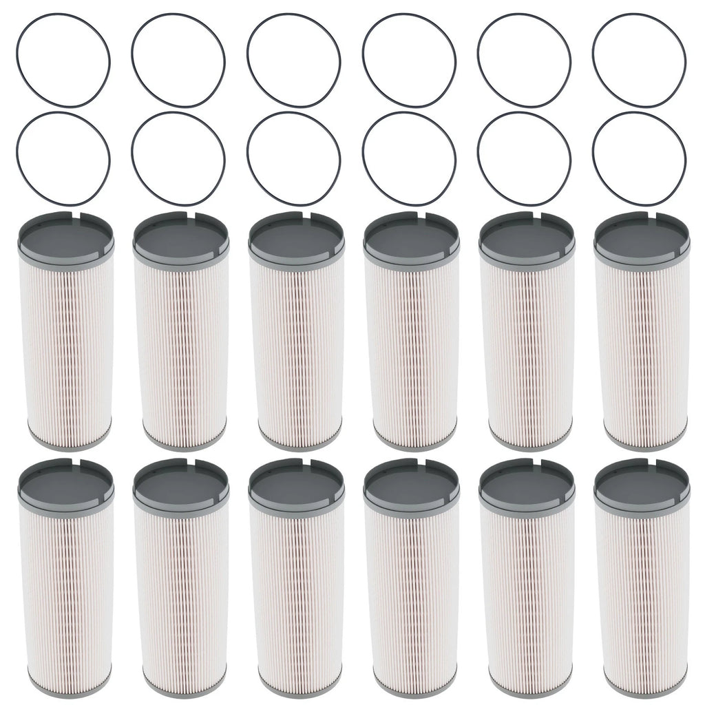 12 Pack Fuel Filter for Kenworth T680 (L6-14.9L) K371021 FS20207 PF46236