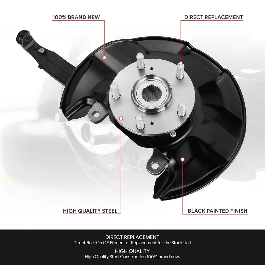 Front Left Driver Loaded Wheel Bearing Knuckle for Acura TSX Honda Accord (2008–2014)